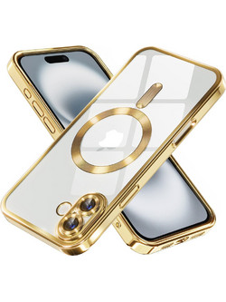 Techsuit Θήκη Luxury Crystal MagSafe iPhone 16 Gold