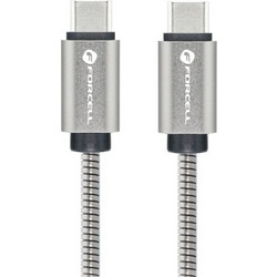Forcell C239 Stainless USB-C to USB-C 100W 2m Silver 022838