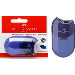 Ξύστρα Βαρελάκι Χρωματιστή με 2 Υποδοχές Faber Castell