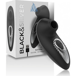 Black & Silver Drake Deluxe Sucking Vibe Κλειτοριδικός Δονητής Μαύρος