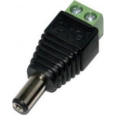 Male Jack Converter Adapter DC Power Connector 1τεμ Well DC-M/2.1X5.5-TBS