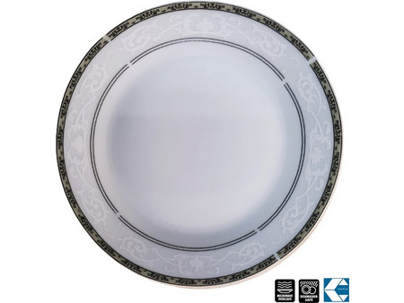 Πιάτο Φρούτου 18.5cm από Πορσελάνη Atlantis The Royal Λευκό-Γκρι Galifas 9701177 - Galifas