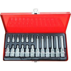 Καρυδάκια Torx με Καρέ Υποδοχής 1/2" 1/4" Σετ 000.230.11443 18τμχ