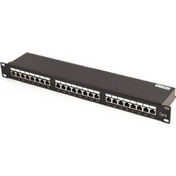 CABLEXPERT CAT6 24 PORT SHIELDED PATCH PANEL 19' 1U BLACK