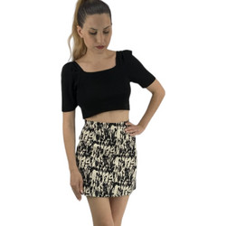 Fullah Sugah 3220040613 Υφασμάτινη Μίνι Φούστα White/Black