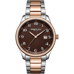 Kenneth Cole Ανδρικό Ρολόι με Ασημί Ροζ Χρυσό Μεταλλικό Μπρασελέ KC50841005
