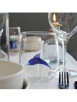Winkee - Drinking Glasses - Handmade Dolphin