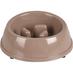 FEEDING BOWL MANGI SLOW FEEDER TAUPE MELAMINE 225ML