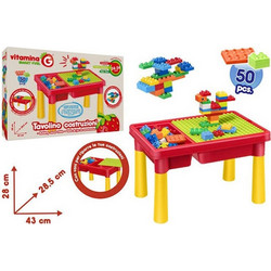 Τραπεζάκι με Τουβλάκια Construction Table 58τμχ 28314 Globo