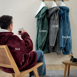 Κουβέρτα Fleece Καναπέ Με Μανίκια Huhu/2 Green Palamaiki Πράσινο 90x100