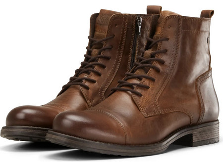 Jack & Jones Russel Ανδρικά Αρβυλάκια Δερμάτινα Ταμπά 12156000