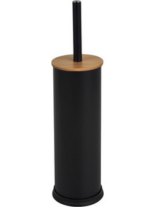 Πιγκάλ Μεταλλικό DS-8935B06 Με Μπαμπού Καπάκι 10x39cm Black MRShome Μέταλλο