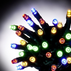 Epam 300 Λαμπάκια Χριστουγεννιάτικα LED σε Σειρά Εξωτερικού Χώρου Πολύχρωμα Πράσινο Καλώδιο 18m XLALED300-GM/31V