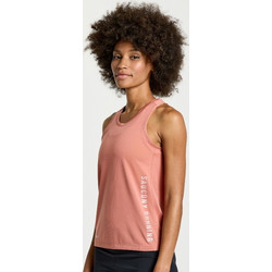 Saucony Stopwatch Graphic Singlet Γυναικείο Αθλητικό T-Shirt Κοραλί SAW800420-STS3