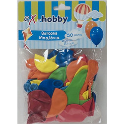 ΜΠΑΛΟΝΙΑ eX-HOBBY 21-29cm ASSORTED 50τεμ 401490