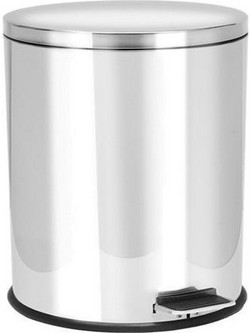 Κάδος απορριμάτων inox με πεντάλ 12l. Y38εκ. O24,5εκ