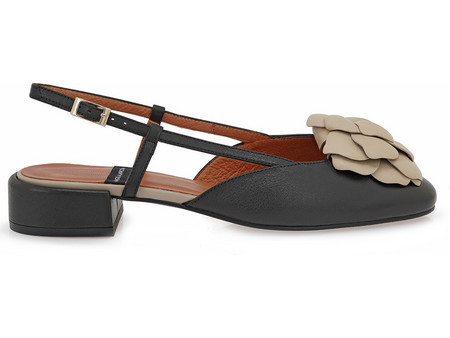 ANGEL ALARCON SLINGBACK W450A0102002 - ΜΑΥΡΟ ΔΕΡΜΑ 26010-610A FLORENCE-NEXT NEGRO - FLOR NEXT LATTE