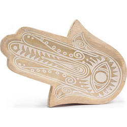 Long Tray 30x20.5x2.5cm - Hamsa Whitewash