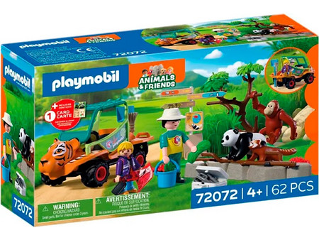 Playmobil Animals & Friends Φροντιστής Ζώων Πάρκου με Όχημα για 4+ Ετών 72072