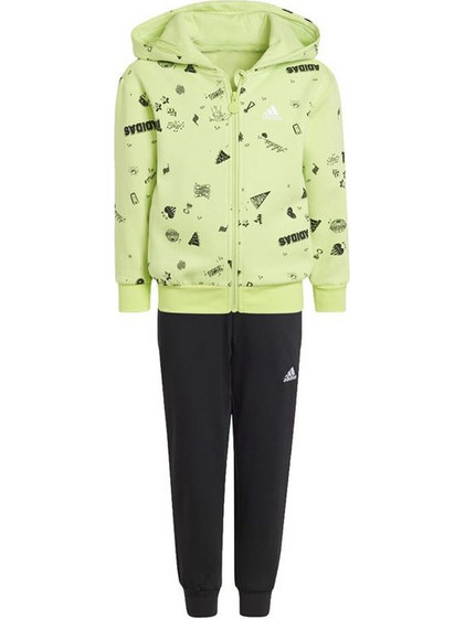 Adidas Παιδικό Σετ Φόρμας Μαύρο Lime IA1571