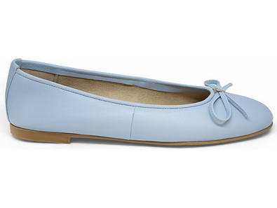 Bigshoes GA2137-11 Δερμάτινη Μπαλαρίνα Γαλάζιο