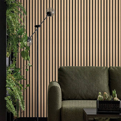 Estiatherm 3D Πάνελ τοίχου Linerio M-Line Natural Black, 2650 x 122 x 12mm