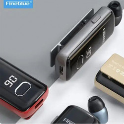 Ηandsfree Ακουστικό Bluetooth με Επεκτεινόμενο Καλώδιο Fineblue F580 Κόκκινο
