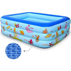 Μεγάλη Παιδική Πισίνα Φουσκωτή 262cm Μπλε-Swimming Pool