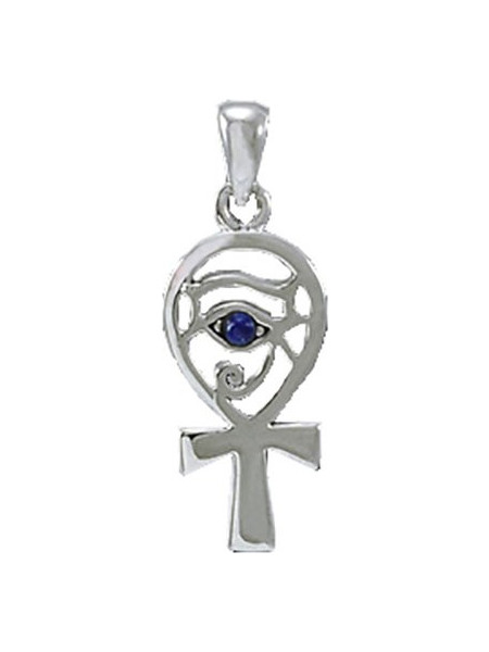 Ankh with Eye of Horus για Προστασία Υγεία και Δύναμη 925
