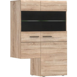 Κρεμαστή Βιτρίνα Δίφυλλη Solo δεξιά 2W 90x41x136cm Sonoma Wenge