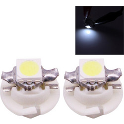 2 ΤΕΜ. B8.4 Λευκό Φως 0.2W 12LM 1 LED SMD 5050 LED Λάμπα Φωτισμού Οργάνων Φωτισμός Ταμπλό για Οχήματα, DC 12V (Λευκό) (OEM)
