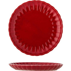 Πιάτο Ρηχό Latina 82061930 Φ20x2cm Red Bloomingville Πηλός