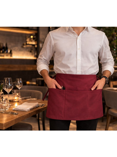 Ποδιά Σερβιτόρου Μέσης Bellissimo Ristorante Red 57x35cm Galifas 4811569 - Galifas