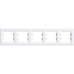 Πλαίσιο 5 θέσεων οριζόντιο Λευκό Asfora EPH5800521-Schneider EPH5800521