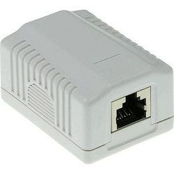 Intronics Μονή Εξωτερική Πρίζα Δικτύου RJ45 Τύπου Cat6 σε Λευκό Χρώμα Αυτοκόλλητη (Cat6a) FA7005 FA7005