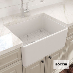 Bocchi 9118-1136-300 Επικαθήμενος Νεροχύτης Γρανίτη Ματ White 51x465cm