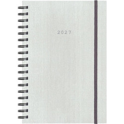 Next ημερολόγιο 2027 fabric plus ημερήσιο σπιράλ λευκό 17x25εκ. Δυνατότητα εκτύπωσης
