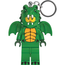 Lego Mini Figure Keychain Light Green Dragon Girl