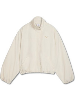 Puma Γυναικείο Μπουφάν Bomber Κοντό Αντιανεμικό Εκρού 635016-87