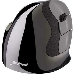 BakkerElkhuizen Evoluent D Medium Ασύρματο Ποντίκι Εργονομικό Vertical Black Grey