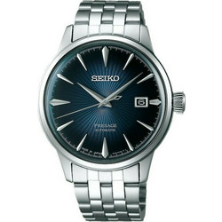 Seiko Presage Ανδρικό Ρολόι Αυτόματο με Ασημί Μεταλλικό Μπρασελέ SRPB41J1