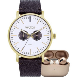 Watx & Co Ανδρικό Ρολόι με Καφέ Δερμάτινο Λουράκι RELOJ844
