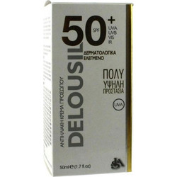 Delousil Αντηλιακή Κρέμα Προσώπου SPF50+ 50ml