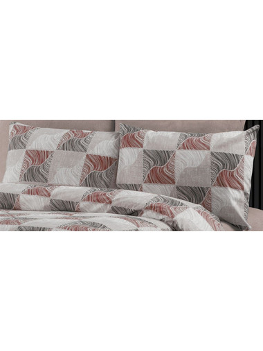 Μαξιλαροθήκη Εμπριμέ Κλεοπάτρα 611 50X70 Red-Black 70/30 Cott/Pol Dimcol