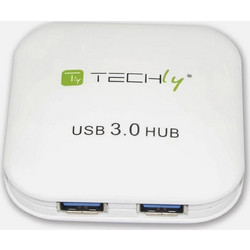 Techly IUSB3-HUB4 USB Hub 3.0 USB-A με 4 Θύρες USB-A & Εξωτερική Παροχή Ρεύματος