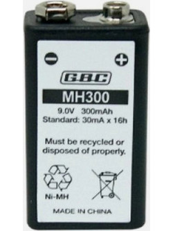 SKB 38.2300.20 Επαναφορτιζόμενη Ni-MH 9V - 300 mAh, 6HR61 & 1000 Κύκλοι, 1 τεμ