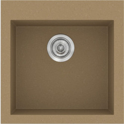 Sanitec Classic 339 Ένθετος Νεροχύτης Γρανίτη Ματ Metallic Coffee 50x50cm