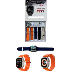 Smartwatch C69 Ultra 2 49mm με Οθόνη 2.19 HD, Bluetooth Κλήσεις και Ασύρματη Φόρτιση - Χρυσό