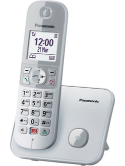 Panasonic KX-TG6851 Ασύρματο Τηλέφωνο με Ανοιχτή Ακρόαση Ασημί