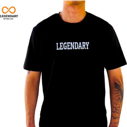 LEGENDARY T-SHIRT ΜΑΥΡΟ 100% ΒΑΜΒΑΚΕΡΟ - Μαύρο